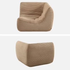 Sillón esquinero de pana