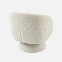 Sillón giratorio 360° en tela texturizada con cojín