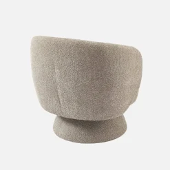Sillón giratorio 360° en tela texturizada con cojín