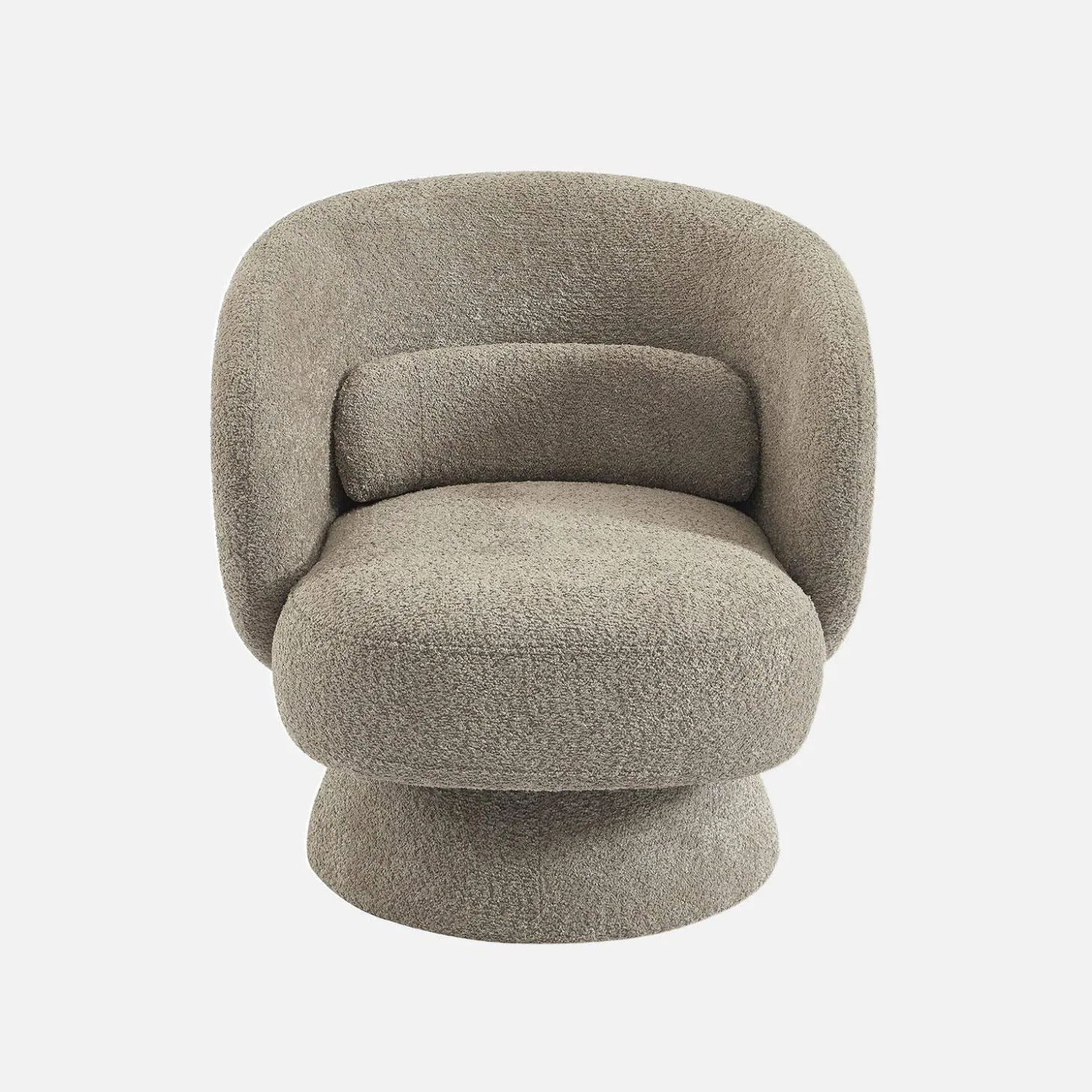 Sillón giratorio 360° en tela texturizada con cojín