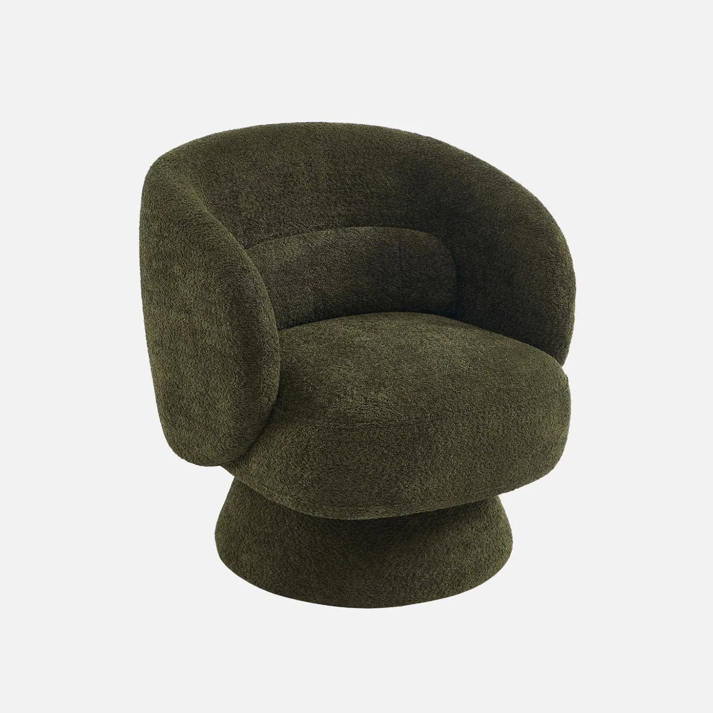 Sillón giratorio 360° en tela texturizada con cojín