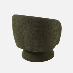 Sillón giratorio 360° en tela texturizada con cojín