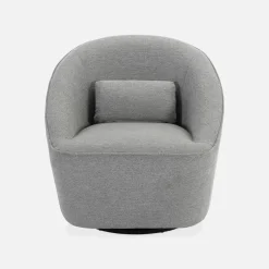 Sillón giratorio de tela 360º con cojín