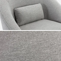 Sillón giratorio de tela 360º con cojín