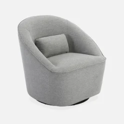 Sillón giratorio de tela 360º con cojín