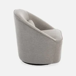 Sillón giratorio de tela 360º con cojín