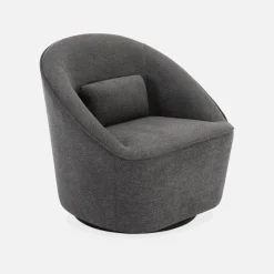 Sillón giratorio de tela 360º con cojín