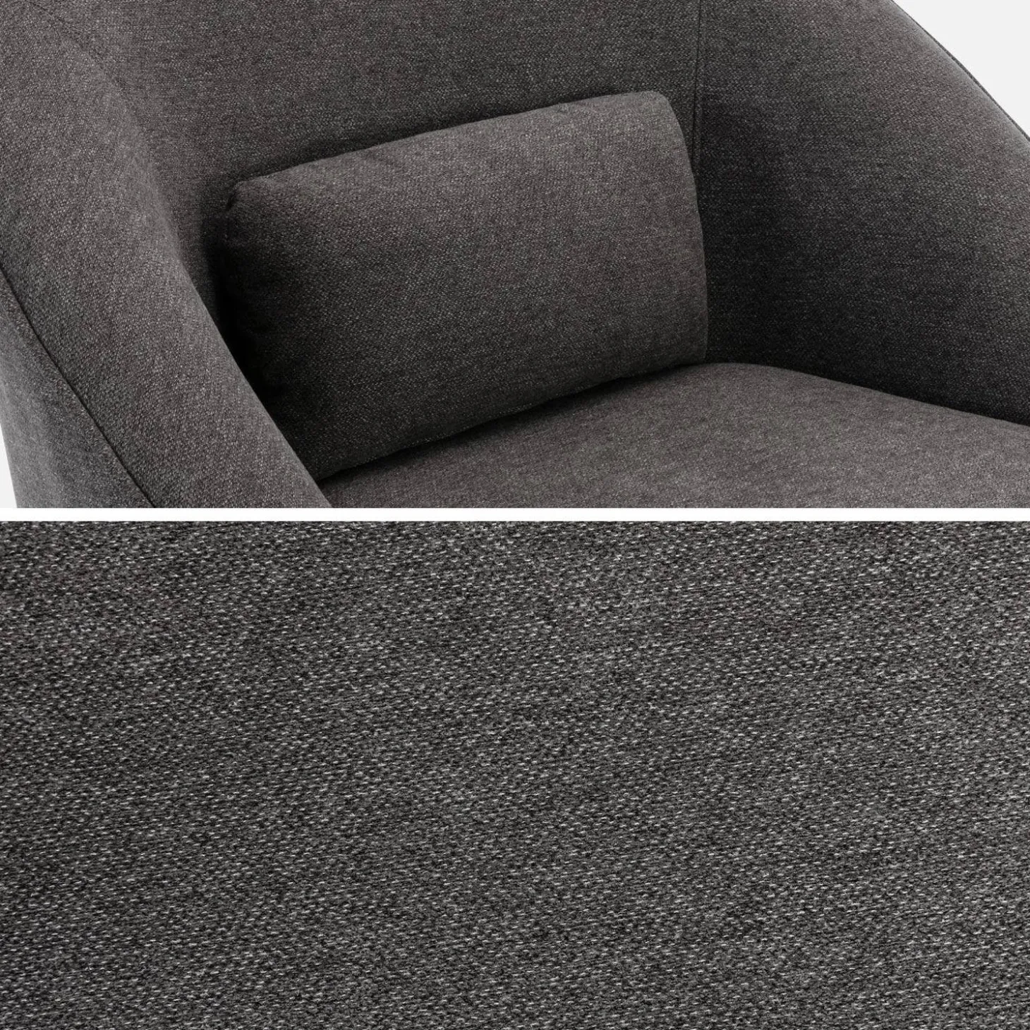 Sillón giratorio de tela 360º con cojín
