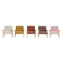 Sillón infantil estilo escandinavo de madera de hevea