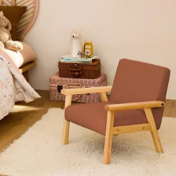 Sillón infantil estilo escandinavo de madera de hevea