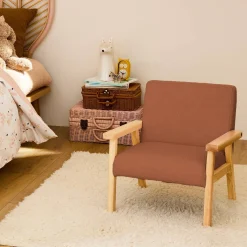 Sillón infantil estilo escandinavo de madera de hevea