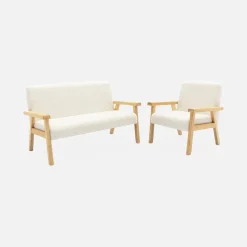 Sillón infantil estilo escandinavo de madera de hevea