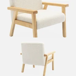 Sillón infantil estilo escandinavo de madera de hevea