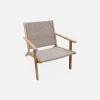 Sillón relax de madera de acacia y resina