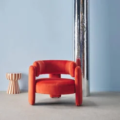 Sillón trípode en terciopelo