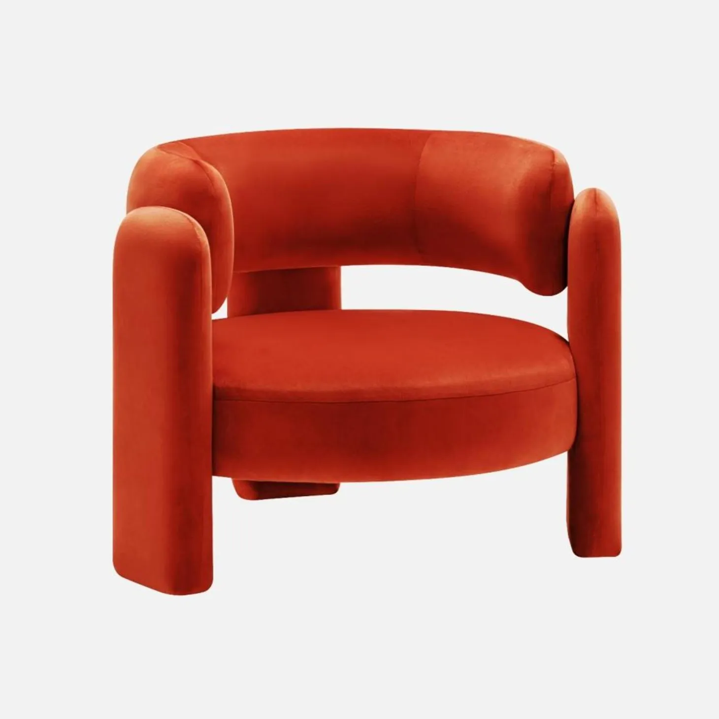 Sillón trípode en terciopelo