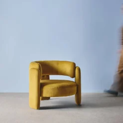 Sillón trípode en terciopelo