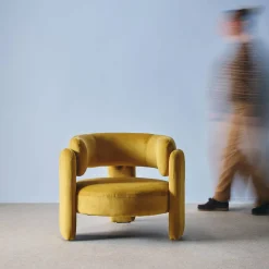 Sillón trípode en terciopelo