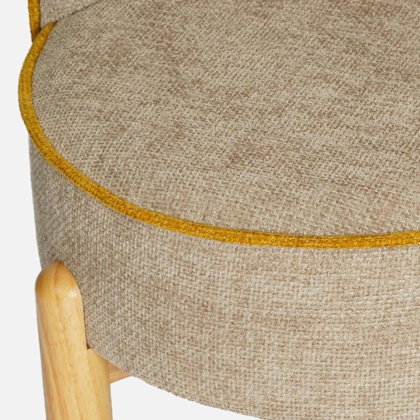 Sillón vintage infantil de madera de hevea y tela de chenilla
