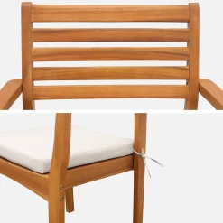 Sillones de jardín de madera de acacia. set de 4