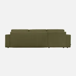 Sofá cama esquinero de tela chenilla, 3 plazas