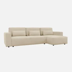 Sofá cama esquinero de tela chenilla, 3 plazas