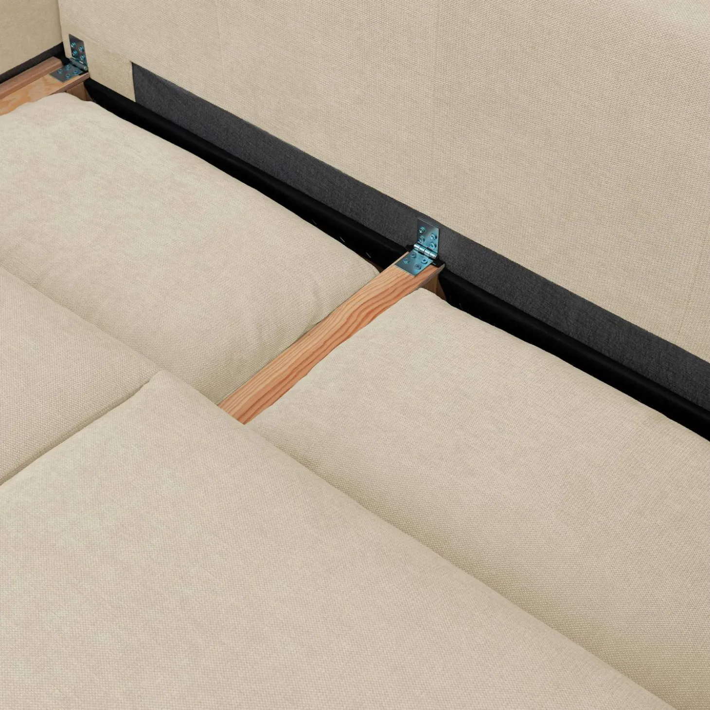 Sofá cama esquinero de tela chenilla, 3 plazas