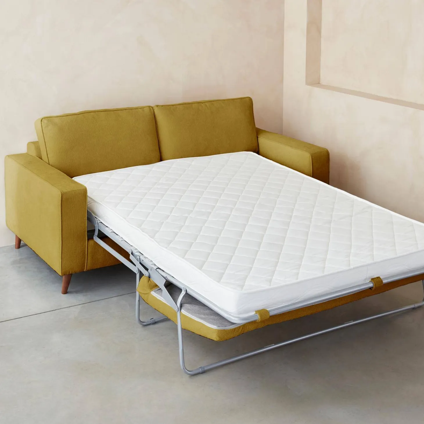 Sofá cama con colchón de 12cm, 3 plazas
