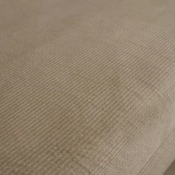 Sofá cama con futón plegable en pana y estructura cromada, 3 plazas