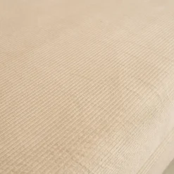 Sofá cama con futón plegable en pana y estructura cromada, 3 plazas
