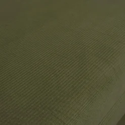 Sofá cama con futón plegable en pana y estructura cromada, 3 plazas