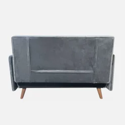 Sofá cama con patas de madera, 2 plazas