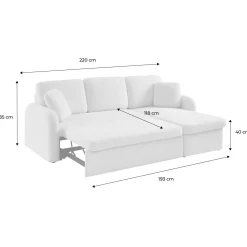 Sofá cama de borreguito, 3 plazas