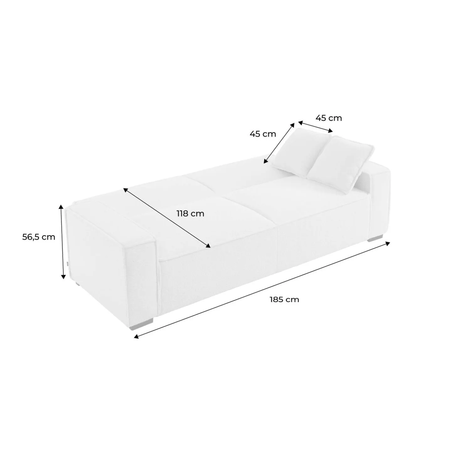 Sofá cama de borreguito, 3 plazas