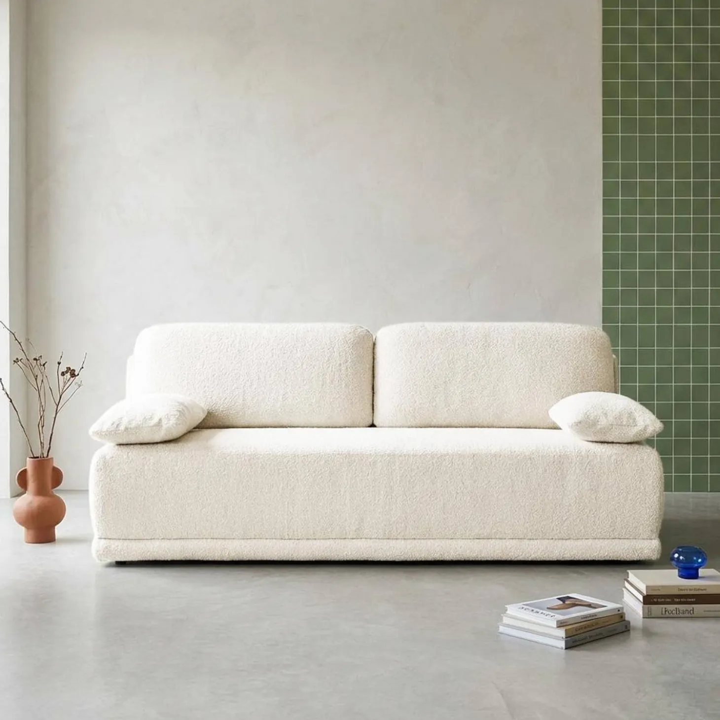 Sofá cama de borreguito, 3 plazas