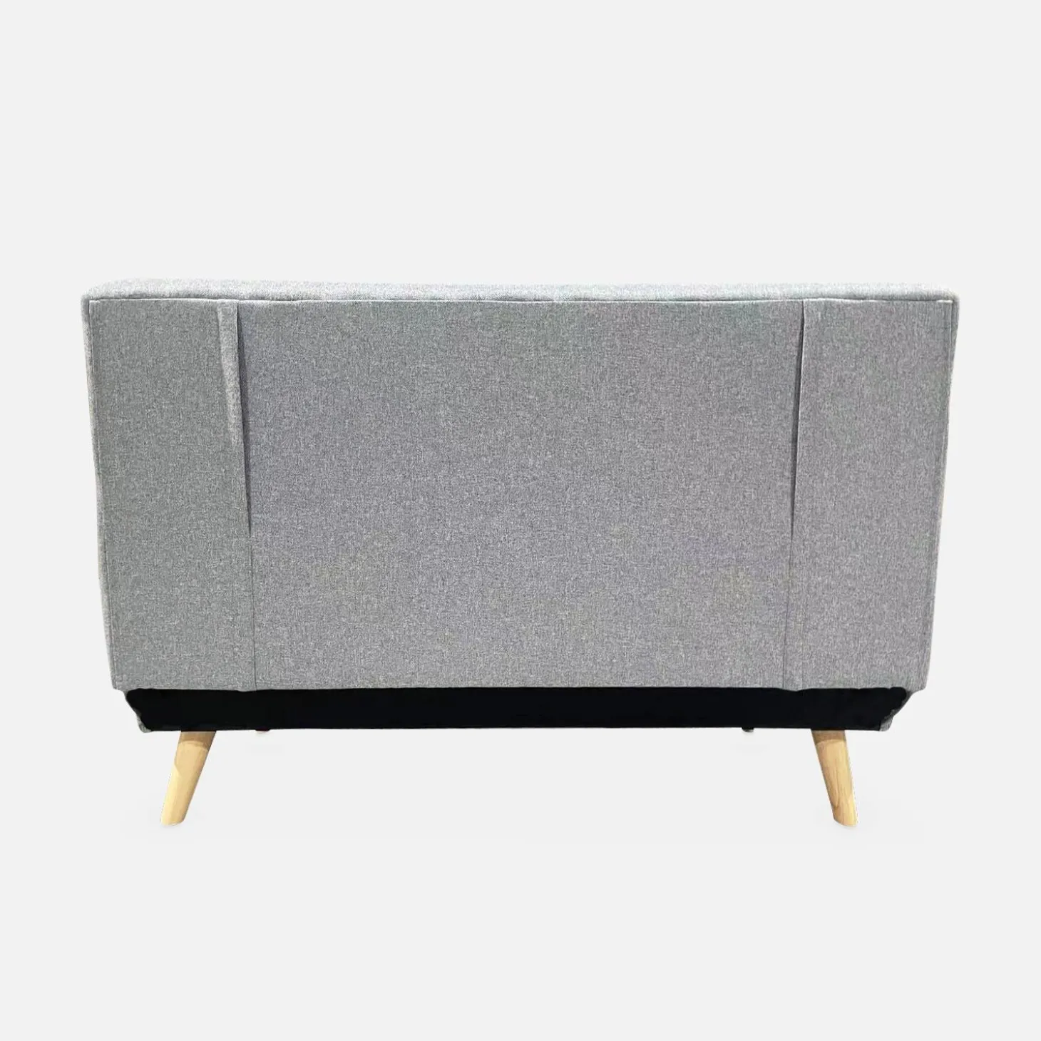 Sofá cama de con patas de madera, 2 plazas