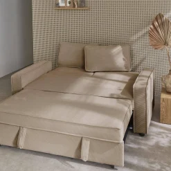 Sofá cama de pana, 2 plazas