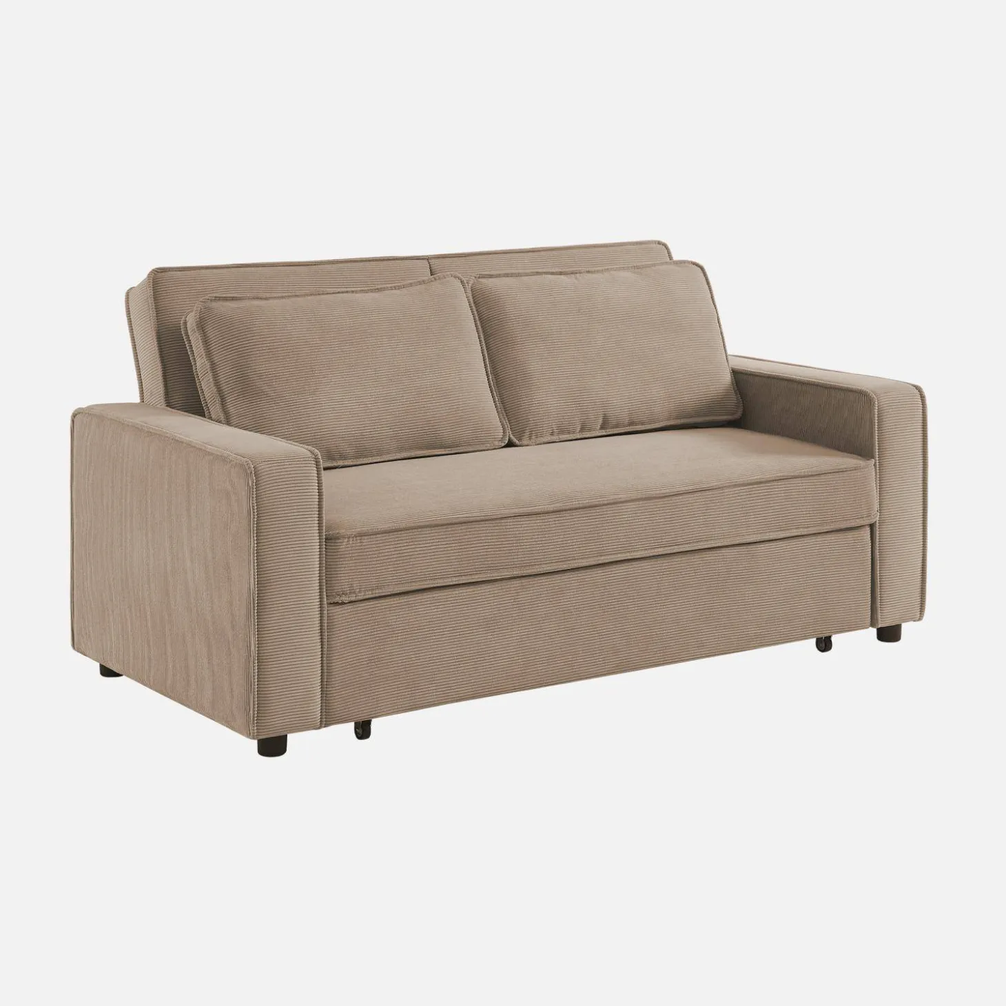 Sofá cama de pana, 2 plazas