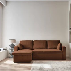 Sofá cama de pana, 3 plazas