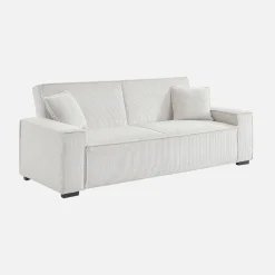 Sofá cama de pana, 3 plazas