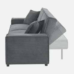 Sofá cama de pana, 3 plazas