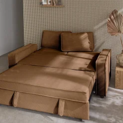 Sofá cama de pana, 2 plazas
