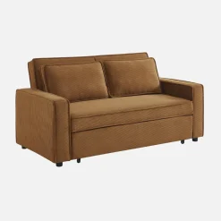Sofá cama de pana, 2 plazas