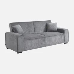 Sofá cama de pana, 3 plazas