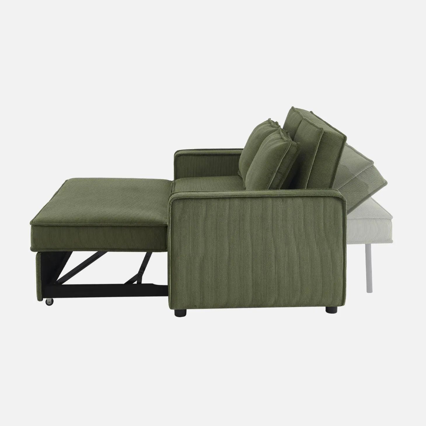 Sofá cama de pana, 2 plazas