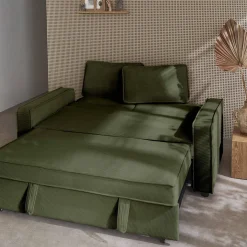 Sofá cama de pana, 2 plazas
