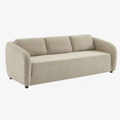 Sofá cama de tela chenilla, 3 plazas