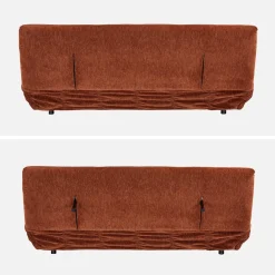 Sofá cama de tela chenilla, 3 plazas