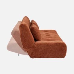 Sofá cama de tela chenilla, 3 plazas
