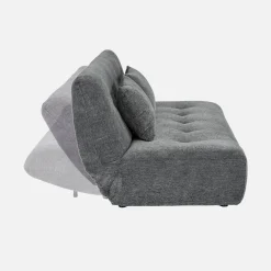Sofá cama de tela chenilla, 3 plazas